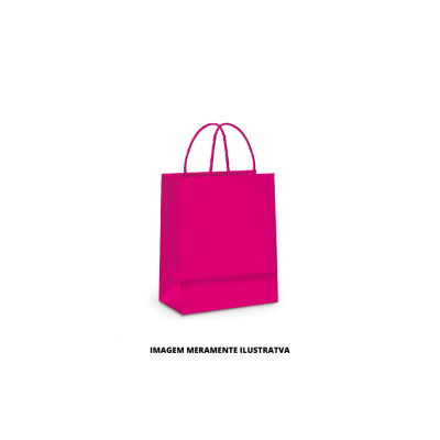 SACOLA PAPEL - CROMUS - 26x19,5x9,5cm PINK M